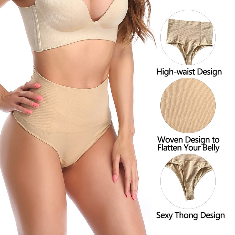 Stringi Women High Waist Thongs tummy control Underwear butt lifter Sexy lingerie body shaper butt enhancer panty booty lifter