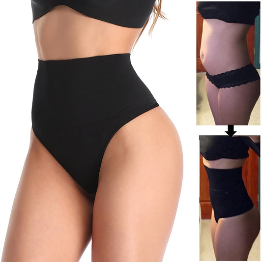 Stringi Women High Waist Thongs tummy control Underwear butt lifter Sexy lingerie body shaper butt enhancer panty booty lifter