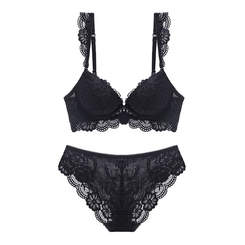sexy push up adjustable lace underwear accept supernumerary breast bra thickening bra set high quality lingerie sets